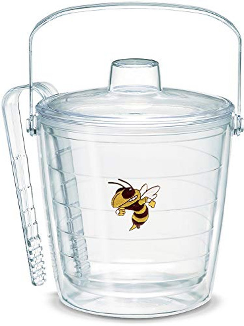 Tervis 1053381 Georgia Tech Yellow Jackets Buzz Ice Bucket with Emblem and Clear Lid 87oz Ice Bucket, Clear