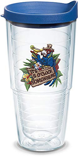 Tervis 1072686 Margaritaville-It's 5 O'Clock Somewhere-Blue Parrot Insulated Tumbler with Emblem Lid, 24 oz, Clear Tervis 1072686 Margaritaville-It's 5 O'Clock Somewhere-Blue Parrot Insulated Tumbler with Emblem Lid, 24 oz, Clear