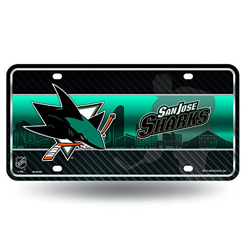 NHL San Jose Sharks Metal License Plate Tag