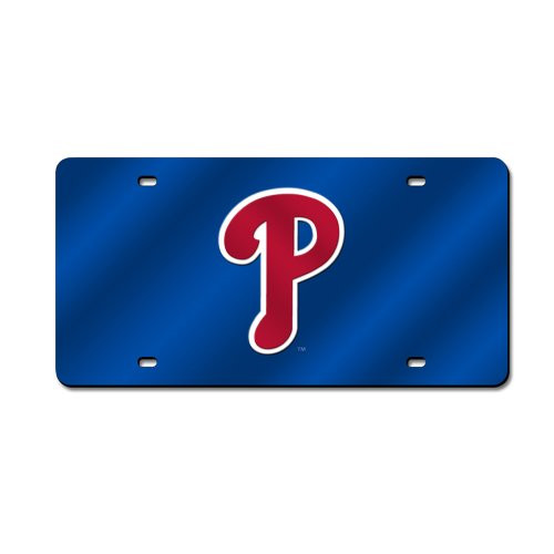 Rico MLB Philadelphia Phillies Laser Cut License Plate, Blue