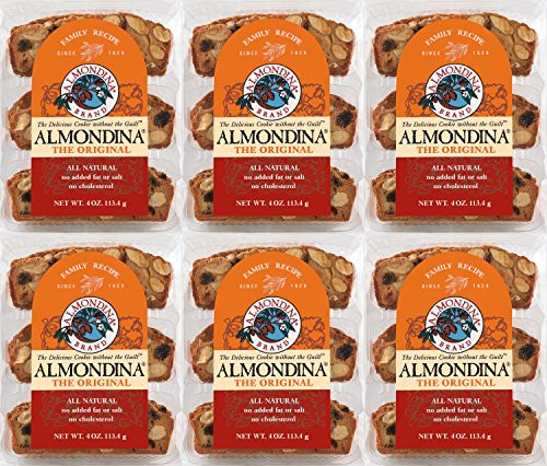 Almondina Almond Cookies, Original, 4-Ounce Package (Pack of 6)
