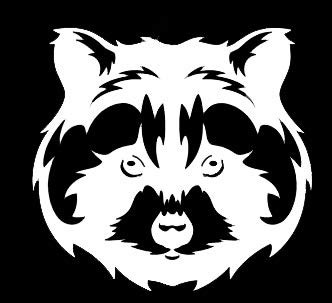 LLI Cute Raccoon | Decal Vinyl Sticker | Cars Trucks Vans Walls Laptop | White | 5.5 x 5.2 in | LLI1267