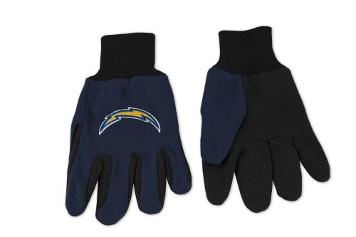 NFL San Diego Chargers Two-Tone Gloves, Blue/Black NFL San Diego Chargers Two-Tone Gloves, Blue/Black