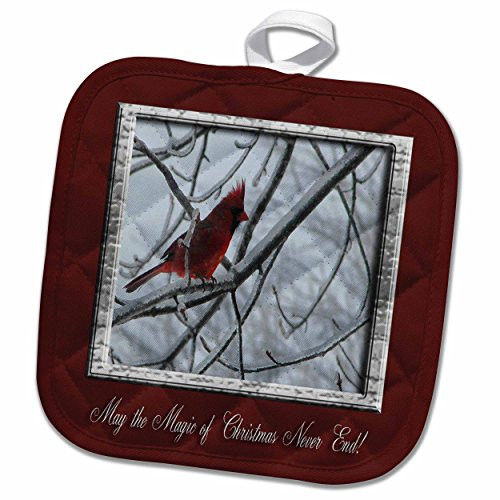 3D Rose Blue Pink Yellow Map of World Pot Holder 8" x 8"