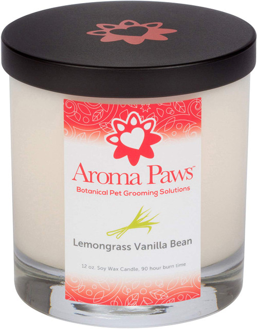 Aroma Paws Lemongrass Vanilla Bean Candle, 12 oz