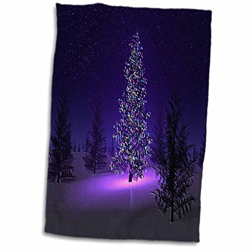 3D Rose Lets Have A Purple Christmas Hand/Sports Towel 15 x 22 3D Rose Lets Have A Purple Christmas Hand/Sports Towel 15 x 22