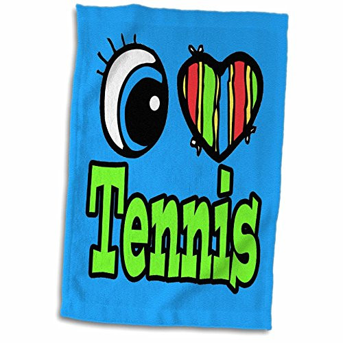 3D Rose Bright Eye Heart I Love Tennis Hand/Sports Towel, 15 x 22 3D Rose Bright Eye Heart I Love Tennis Hand/Sports Towel, 15 x 22