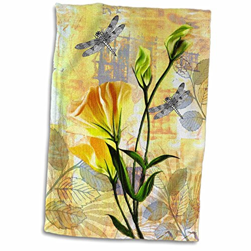 3D Rose Harvest Yellow Hand Towel 15" x 22"