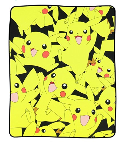 bioWorld Pokémon Pikachu All Over Print Fleece Throw Blanket, 48" x 60"