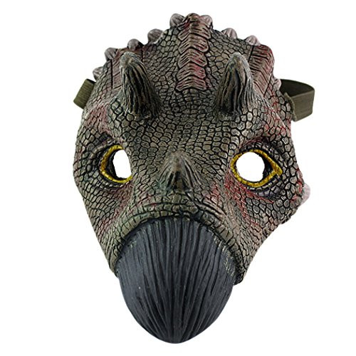 Coxeer Dinosaur Mask, Latex Animal Masks Scary Halloween Mask Masquerade Mask