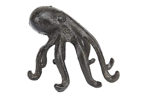 Creative Co-op Dark Brown Cast Iron Octopus Phone/Tablet Stand Misc Decor