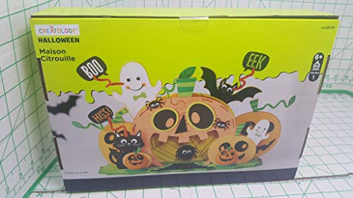 Creatology Halloween Pumpkin House with Black cat, bat, Spider and Ghosts 102 Pieces MSRP $19.99