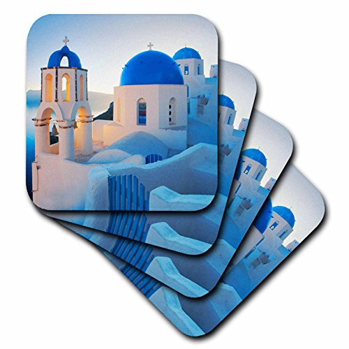 3dRose CST_149764_1 Greece, Santorini, Church Domes, Greek Architecture Soft Coasters, Set of 4 3dRose CST_149764_1 Greece, Santorini, Church Domes, Greek Architecture Soft Coasters, Set of 4