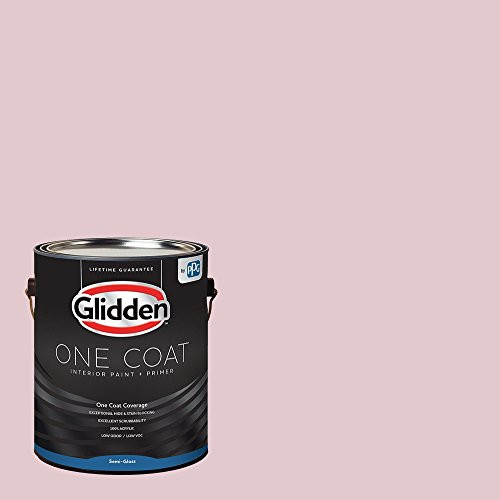 Glidden Interior Paint + Primer: Pink/Rose Cloud, One Coat, Semi-Gloss, 1-Gallon