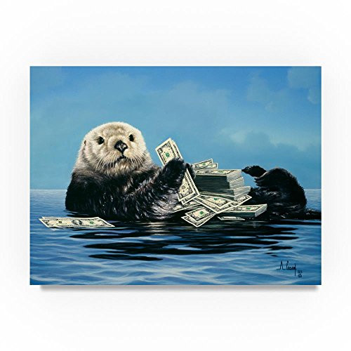 Rich Otter 1 by Anthony Casay, 14x19-Inch Canvas Wall Art