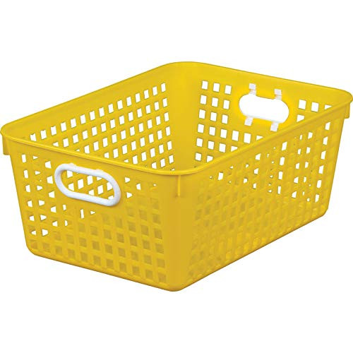 Really Good Stuff 164458YE Large Rectangle Book Basket Single Basket