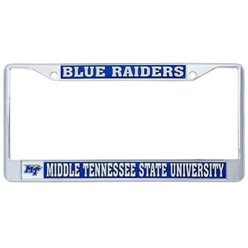 Desert Cactus Middle Tennessee State University Blue Raiders Metal License Plate Frame for Front Back of Car Officially Licensed (Mascot)