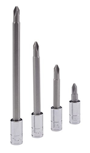Genius Tools 208+1102 1/4" Dr. Ph.2 Philips Bit Socket, 45Mml
