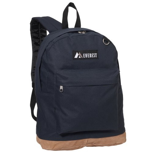 Everest Luggage Suede Bottom Backpack, Navy, Large