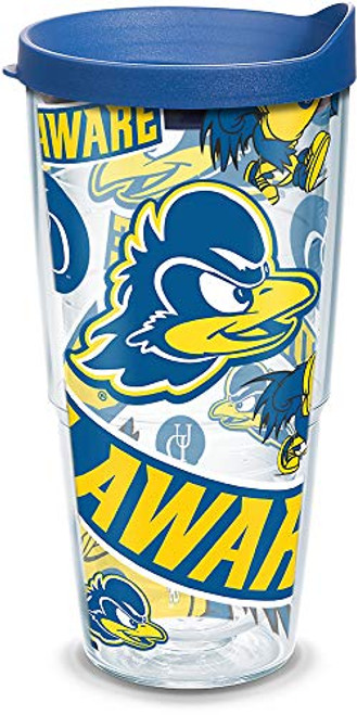Tervis 1319410 Delaware Hens All Over Insulated Travel Tumbler with Wrap and Blue Lid, 24oz - Tritan, Clear Tervis 1319410 Delaware Hens All Over Insulated Travel Tumbler with Wrap and Blue Lid, 24oz - Tritan, Clear