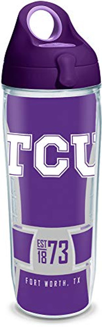 Tervis 1325118 TCU Horned Frogs Spirit Insulated Tumbler with Wrap and Purple Lid, 24 oz Water Bottle - Tritan, Clear Tervis 1325118 TCU Horned Frogs Spirit Insulated Tumbler with Wrap and Purple Lid, 24 oz Water Bottle - Tritan, Clear