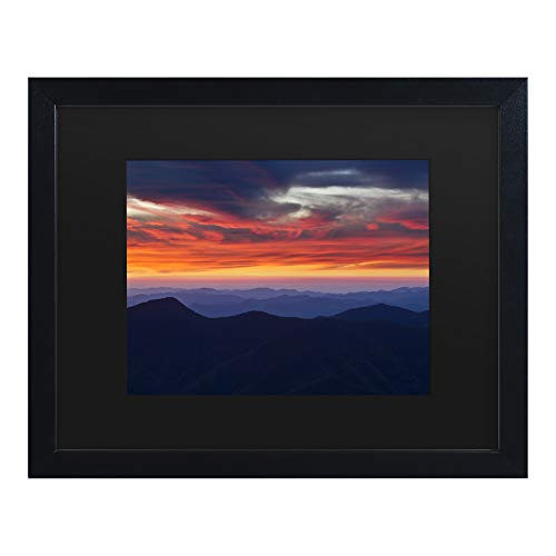 Trademark Fine Art Mount Mitchell Sunset by Pierre Leclerc, Matte, Black Frame 11x14, Black, Black Trademark Fine Art Mount Mitchell Sunset by Pierre Leclerc, Matte, Black Frame 11x14, Black, Black
