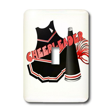 3dRose lsp_25974_1 Cheerleader in Black and Red Toggle Switch