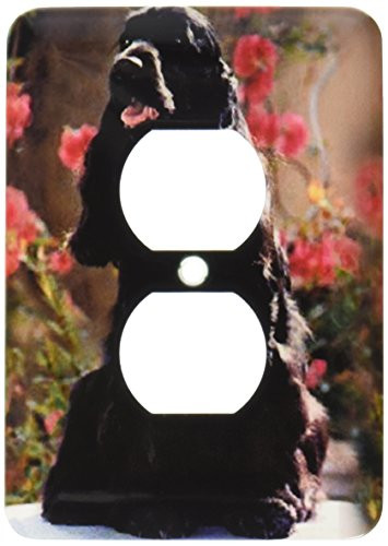 3dRose lsp_1025_6 English Cocker Spaniel Black 2 Plug Outlet Cover