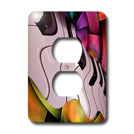 3dRose lsp_4095_6 Piano Abstract 2 Plug Outlet Cover