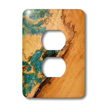 3dRose lsp_17196_6"Textured In Turquoise" 2 Plug Outlet Cover