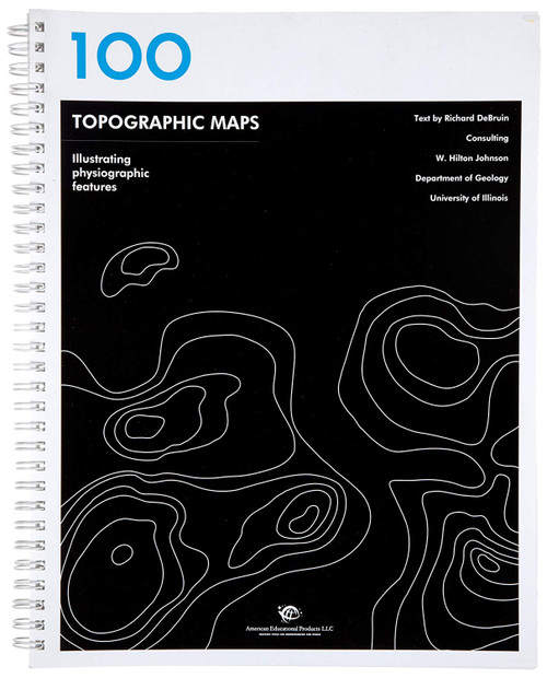 American Educational 100 Topographic Maps Book, 11' Height x 8-1/2' Length American Educational 100 Topographic Maps Book, 11' Height x 8-1/2' Length