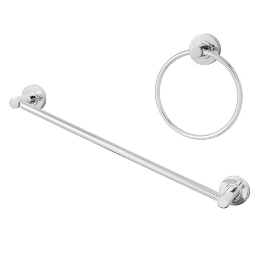 Speakman SA-1001 Neo 18' Towel Bar and Towel Ring Bathroom Set