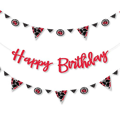 Big Dot of Happiness Happy Little Ladybug - Birthday Party Letter Banner Decoration - 36 Banner Cutouts and Happy Birthday Banner Letters Big Dot of Happiness Happy Little Ladybug - Birthday Party Letter Banner Decoration - 36 Banner Cutouts and Happy Birthday Banner Letters