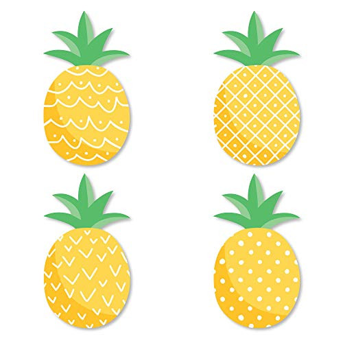 Big Dot of Happiness Tropical Pineapple - DIY Shaped Summer Party Cut-Outs - 24 Count