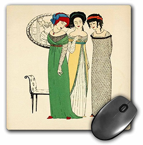 3D Rose "Art Deco Fashion" Matte Finish Mouse Pad - 8 x 8" - mp_80436_1 3D Rose "Art Deco Fashion" Matte Finish Mouse Pad - 8 x 8" - mp_80436_1