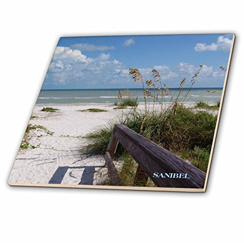 3dRose ct_30727_1 Sanibel Beach Awaits-Ceramic Tile, 4-Inch