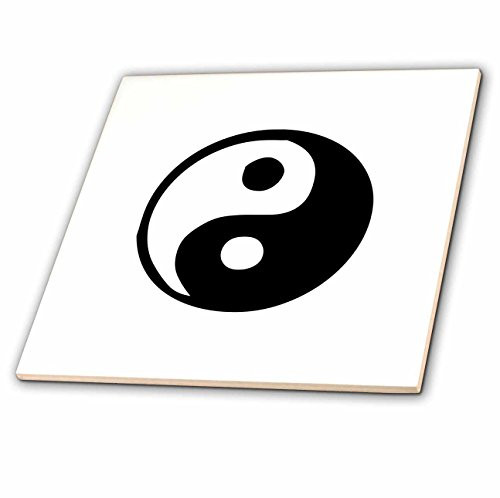 3dRose ct_32854_1 Ying Yang-Ceramic Tile, 4-Inch