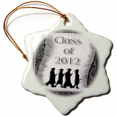 3dRose LLC Graduates Class of 2012 on Diploma Black and White 3-Inch Snowflake Porcelain Ornament 3dRose LLC Graduates Class of 2012 on Diploma Black and White 3-Inch Snowflake Porcelain Ornament