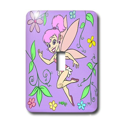 3dRose lsp_2850_1 Purple Fairy Single Toggle Switch
