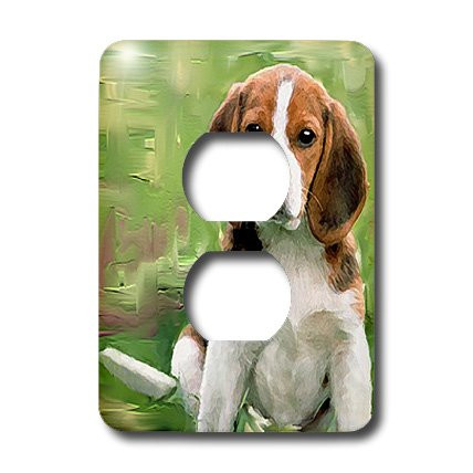 3dRose lsp_4020_6 Beagle Puppy 2 Plug Outlet Cover