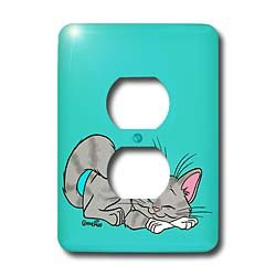 3dRose lsp_4754_6 Sleeping Cat 2 Plug Outlet Cover