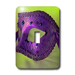 3dRose lsp_7020_1 Masquerade In Antique Purple Glitter Single Toggle Switch Multicolor