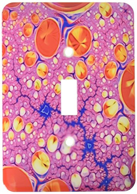 3dRose lsp_7697_1"Purple And Red Abstract By Angelandspot" Single Toggle Switch Multicolor