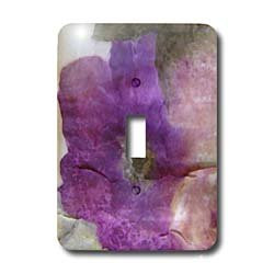 3dRose lsp_7947_1 Floral Purple Single Toggle Switch