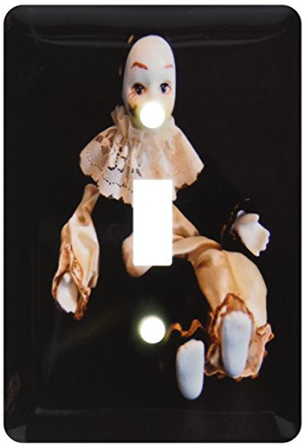 3dRose lsp_18616_1"Black N White Jester" Toggle Switch