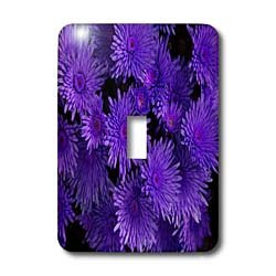 3dRose lsp_20608_1 Pretty Purple Floral Bouquet Single Toggle Switch