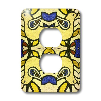 3dRose LLC lsp_22189_6 Love Birds, 2 Plug Outlet Cover