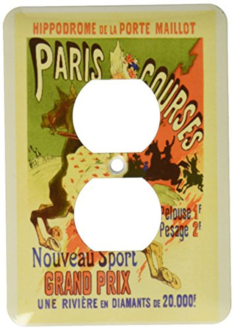 3dRose lsp_44827_6 French Nouveau Horse With Lady Outlet Cover 3dRose lsp_44827_6 French Nouveau Horse With Lady Outlet Cover
