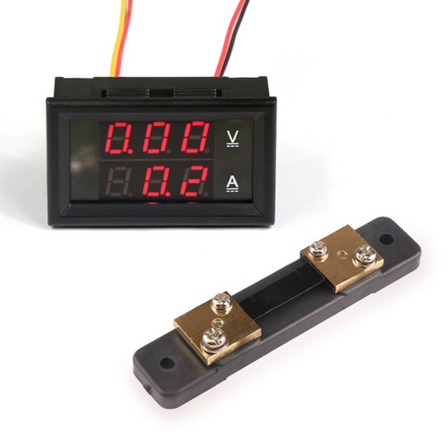 DROK Digital Voltage Current Tester Voltmeter Ammeter Multimeter DC 0-100V/50A Volt Amp 2in1 Volt Ampere Panel Meter Red/Red LED Display Amperage VA Gauge Monitor DROK Digital Voltage Current Tester Voltmeter Ammeter Multimeter DC 0-100V/50A Volt Amp 2in1 Volt Ampere Panel Meter Red/Red LED Display Amperage VA Gauge Monitor