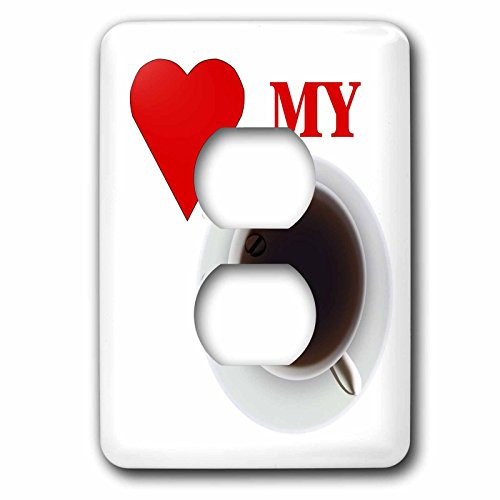 3dRose LLC lsp_60660_6 Love Coffee 2 Plug Outlet Cover